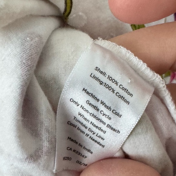 Talbots floral outdoors print blouse top 100% cotton Size Large - Picture 6 of 6